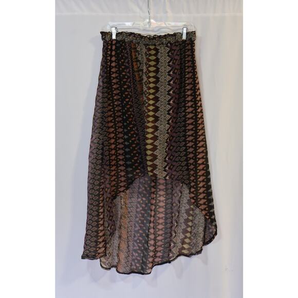 Dizzy Lizzy Multicolor/Multi pattern High-Low Skirt Size XL - Picture 1 of 3